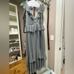 Reese Ruffle Dress Show Me Your Mumu - Deep Sage